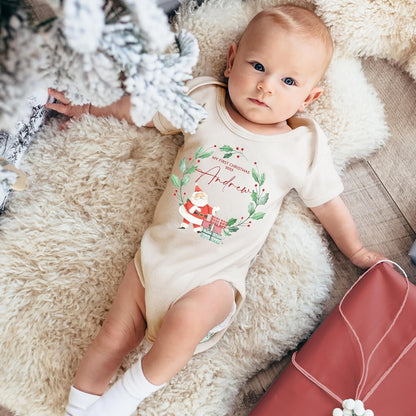 Zexpa Apparel Personalized Baby's First Christmas Baby's Onesie, Custom Cute Holiday Newborn Outfit for Girl & Boy, Customized Unisex Xmas Infant Baby Bodysuit