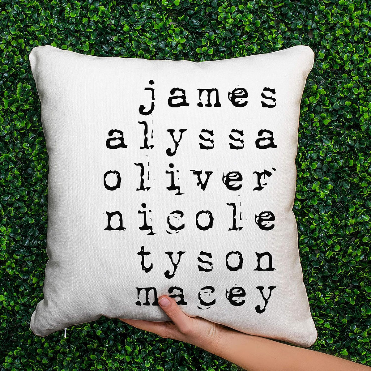 Personalized Throw Pillow Covers for Mother's Day, Customized Case with Names