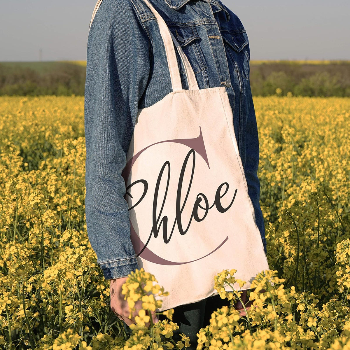 Naive Argo Personalized Initial Tote Bag Gifts - Custom Totes