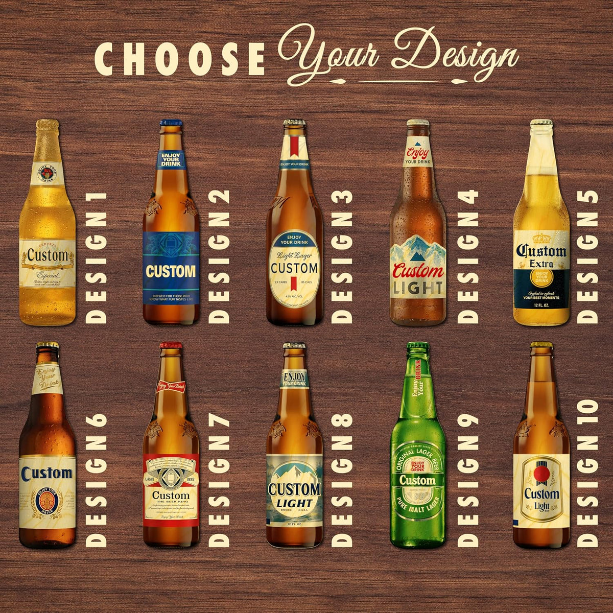 Personalized Wall Mounted Bottle Opener Beer Sign Gift for Dad – Custom Beer Shape Bar & Home Decor Accessory with Name – Unique Father’s Day, Christmas Gift for Him – Rustic Man Cave Decor