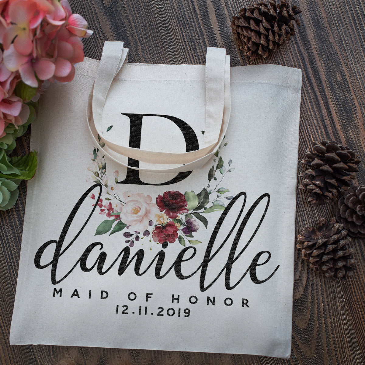Personalized Tote Bag for Bachelorette Party Customized Bridesmaid Gift Bags Bride Maid of Honor Mother of the Bride Bridal Party Totes