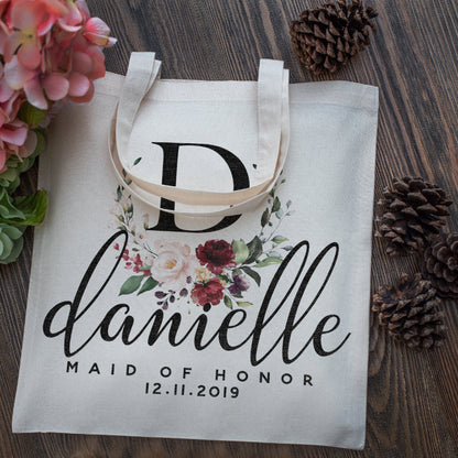 Personalized Tote Bag for Bachelorette Party Customized Bridesmaid Gift Bags Bride Maid of Honor Mother of the Bride Bridal Party Totes