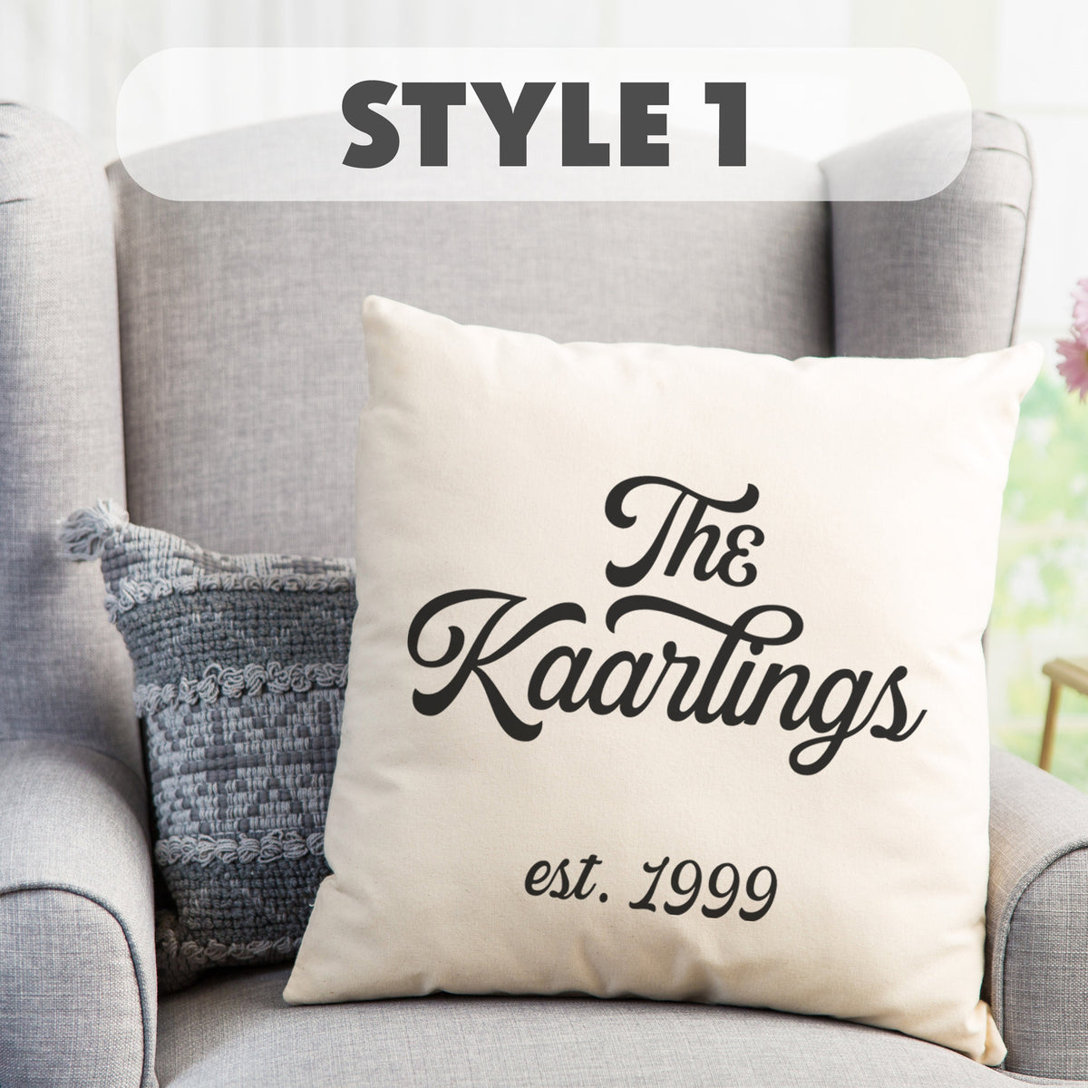 Personalized Family Name Throw Pillow Case, Custom Family Name Pillow Cover, 18X18 Pillow Case, Secret Santa Christmas Gifts for Family