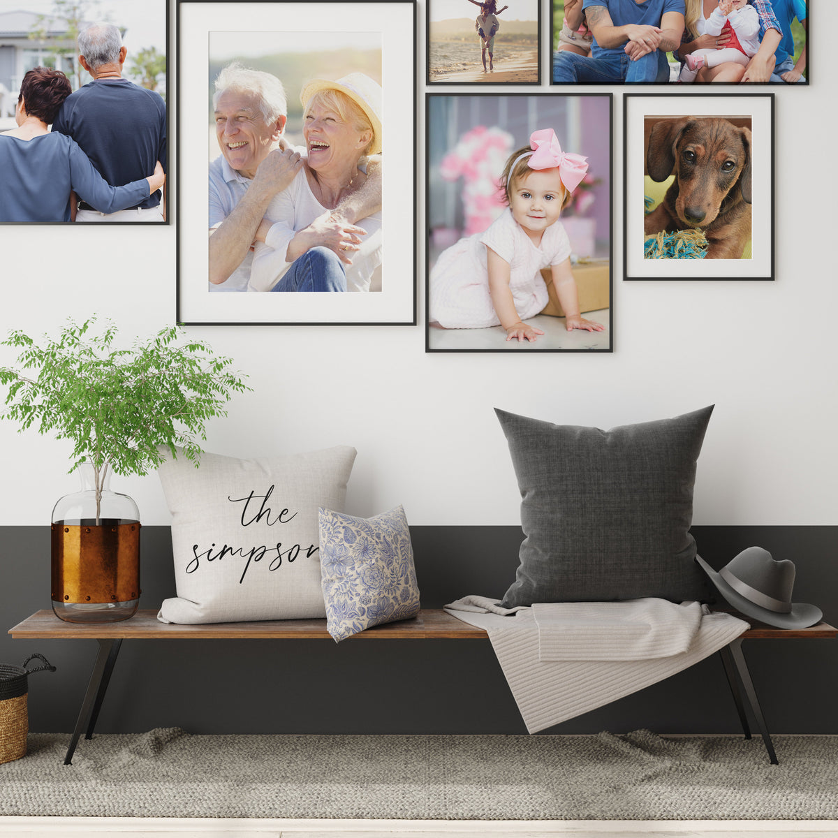 Personalized Family Name Throw Pillow Case, Custom Family Name Pillow Cover, 18X18 Pillow Case, Secret Santa Christmas Gifts for Family