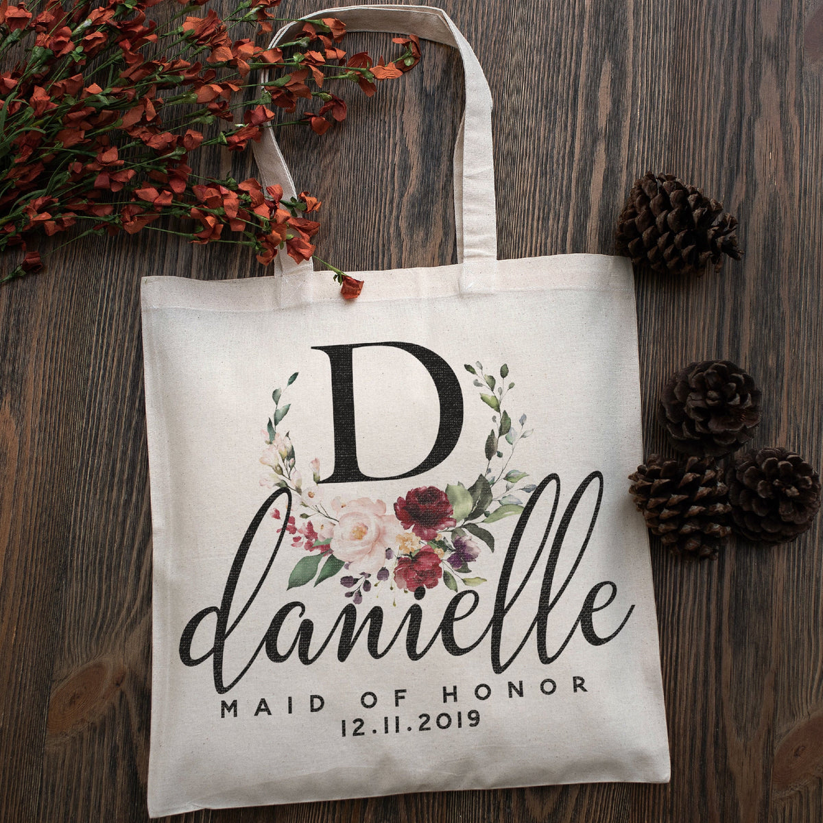 Personalized Tote Bag for Bachelorette Party Customized Bridesmaid Gift Bags Bride Maid of Honor Mother of the Bride Bridal Party Totes