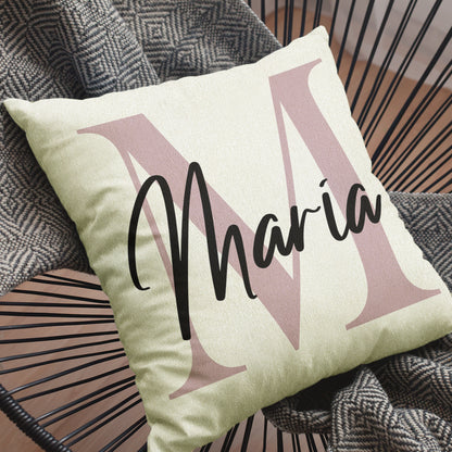 Initial Name Pillow Cover, Nursery Decor for Baby Room, Personalized Decorative Pillow Cover, Customized Housewarming Gift for New Home