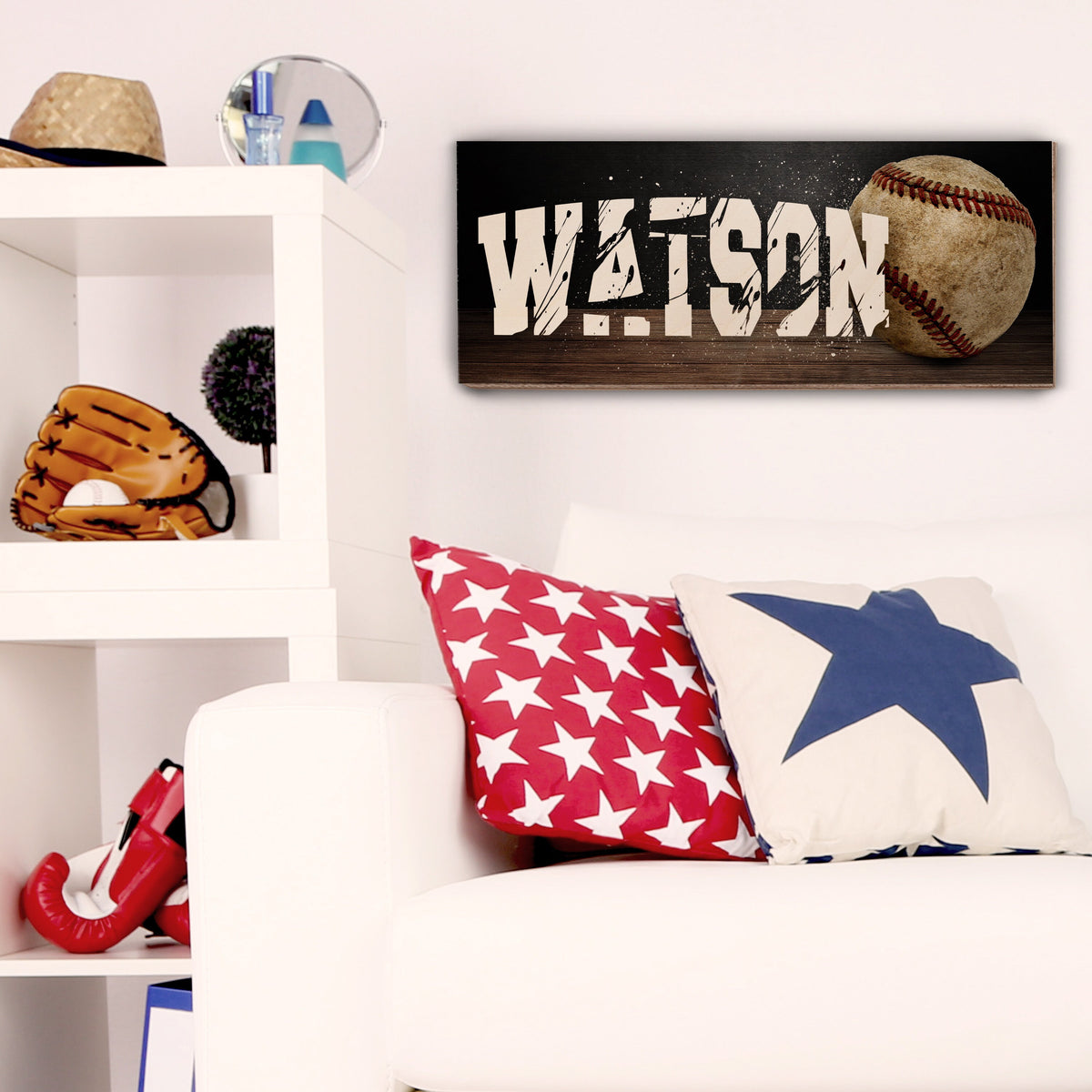 Personalized Sport Wood Sign, Custom Baseball Name Sign, Sport Team Gifts for Boys, Sports Room Decor, Custom Name Sports Sign for Kids Room