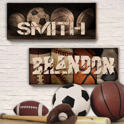 Personalized Sport Wood Sign, Custom Baseball Name Sign, Sport Team Gifts for Boys, Sports Room Decor, Custom Name Sports Sign for Kids Room
