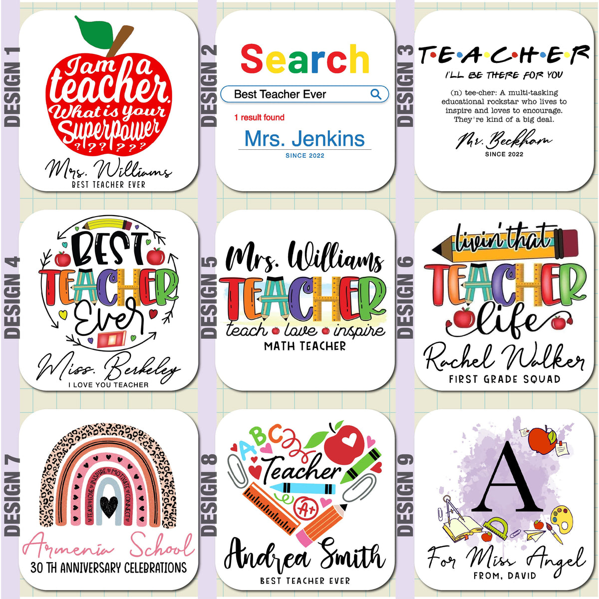 Custom Teacher Tote Bag, Teacher Appreciation Gift Bag, Teacher Name Gift Bag, Custom Teacher Gift, Boho Rainbow Tote Bag, Gift For Teacher