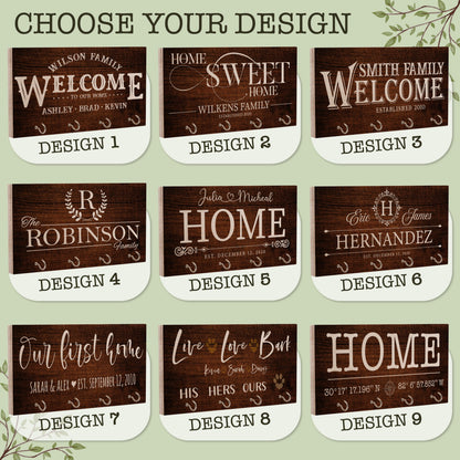 New Home Gifts for Family Name Sign, Custom Key Holder, Home Decor Gift for Couple Housewarming, First Home Gift, Realtor Closing Gift