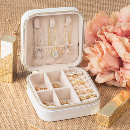 Travel Jewelry Case, Custom Jewelry Box, Shadow Monogram Jewelry Box, Jewelry Organizer, Personalized Christmas Gifts for Her, Gift for Mom