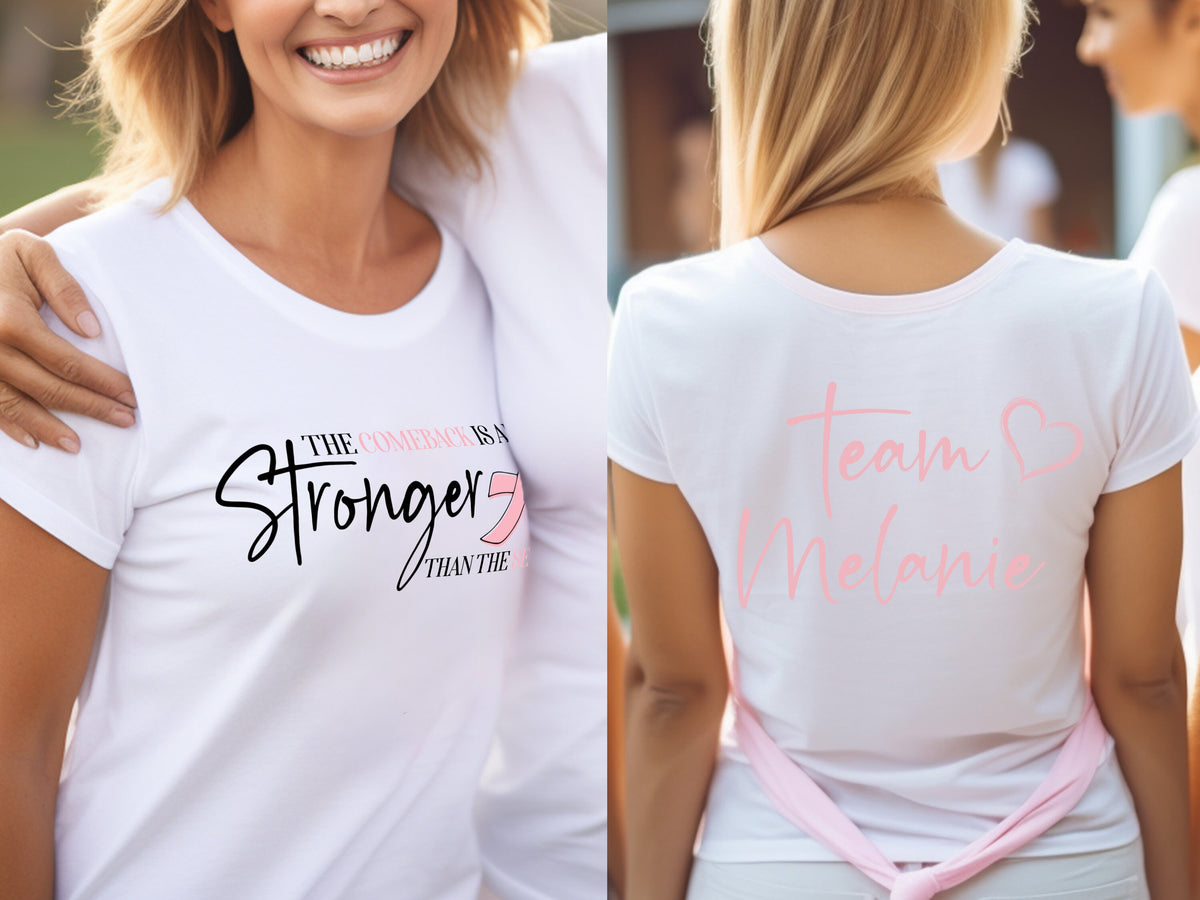 Personalized Breast Cancer Shirt, Custom Team Cancer Survivor Shirt for Breast Cancer Awareness, Pink Ribbon Tee, Cancer Survivor Gift