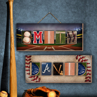 Personalized Baseball Wood Sign, Custom Baseball Name Sign, Baseball Team Gifts for Boys, Baseball Room Decor, Little League Gift