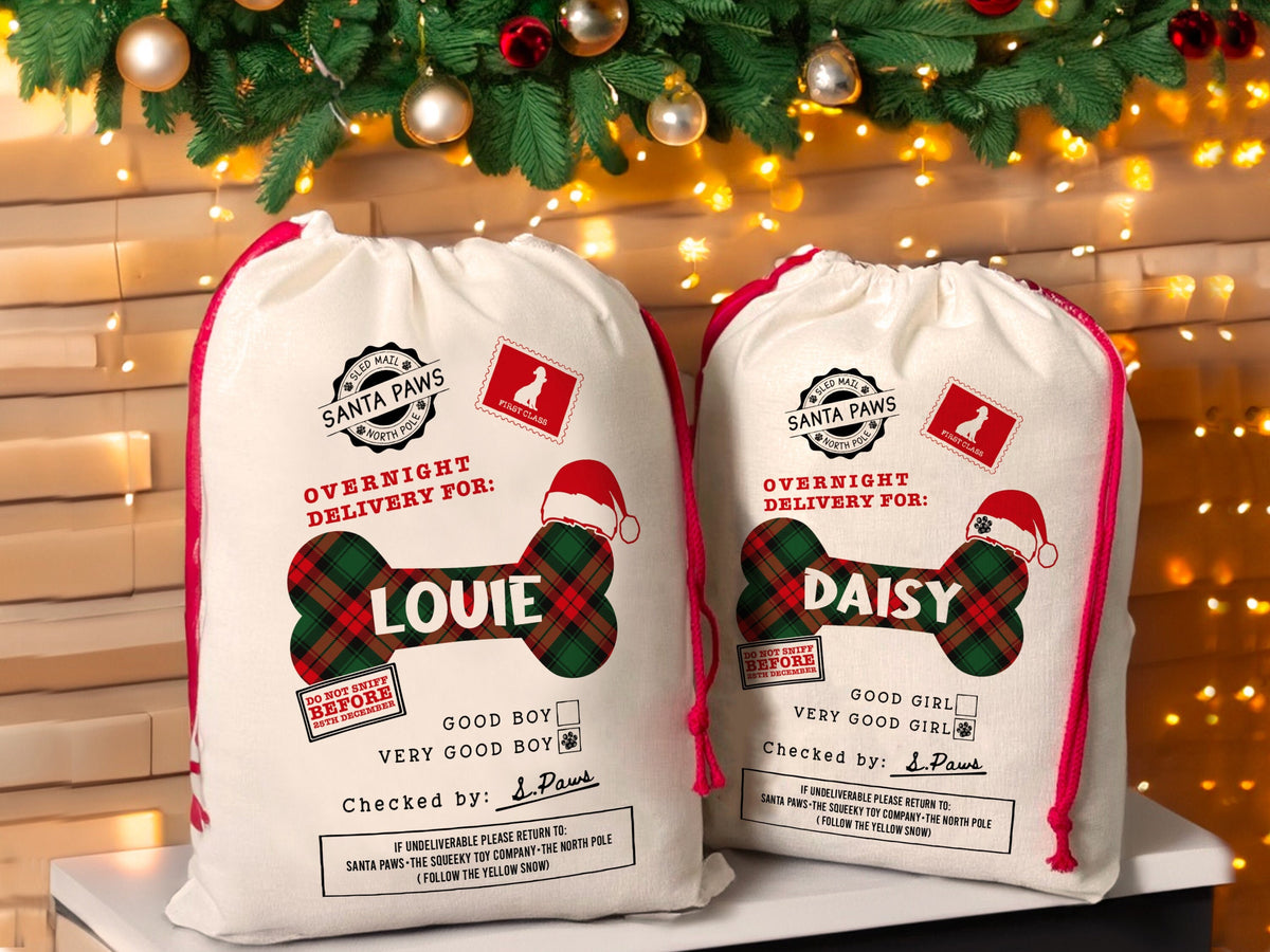 Personalized Christmas 2025 Gift Bag, Large Santa Sack Bags, Candy Santa Sack, Christmas Eve Box Gift Sack, Holiday Gift Sack Bag, Xmas Gift