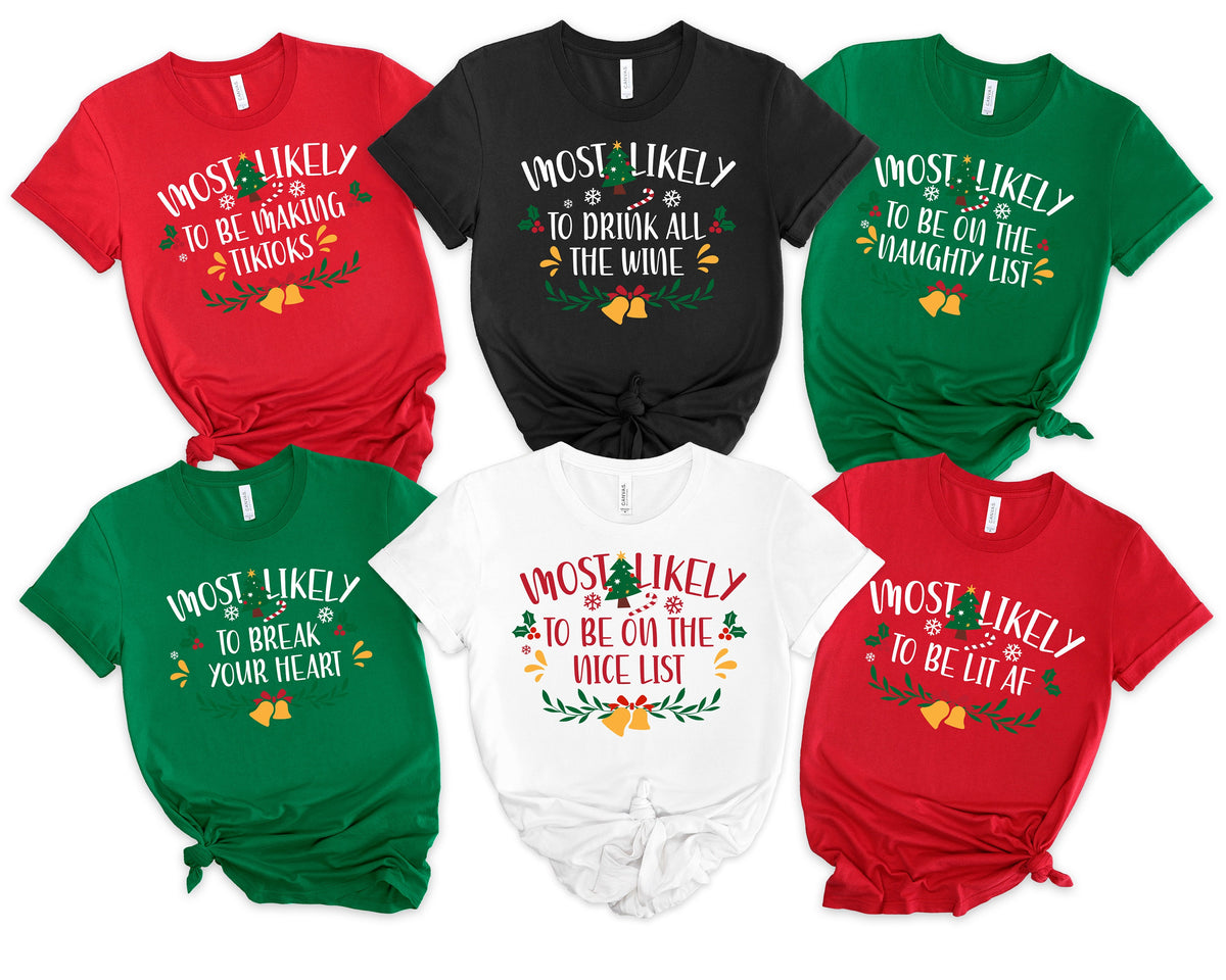 Christmas Group Tee, Family Christmas Shirts, Custom Party Shirt, Staff Matching Tee, Women Clothing, Holiday Family Reunion Shirt