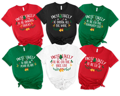 Christmas Group Tee, Family Christmas Shirts, Custom Party Shirt, Staff Matching Tee, Women Clothing, Holiday Family Reunion Shirt