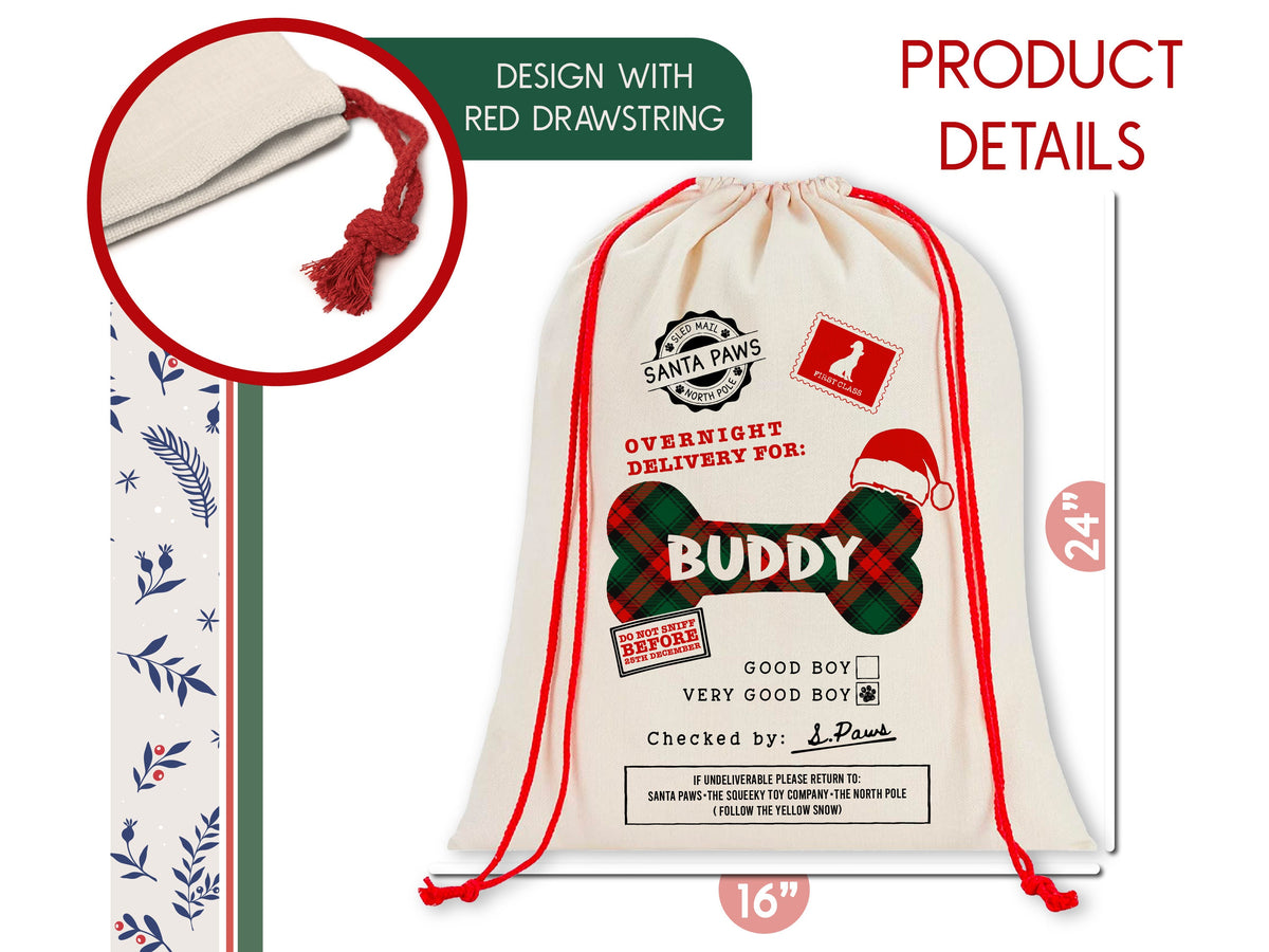 Personalized Christmas 2025 Gift Bag, Large Santa Sack Bags, Candy Santa Sack, Christmas Eve Box Gift Sack, Holiday Gift Sack Bag, Xmas Gift
