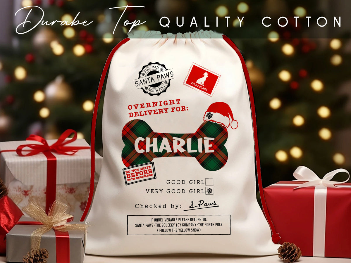 Personalized Christmas 2025 Gift Bag, Large Santa Sack Bags, Candy Santa Sack, Christmas Eve Box Gift Sack, Holiday Gift Sack Bag, Xmas Gift