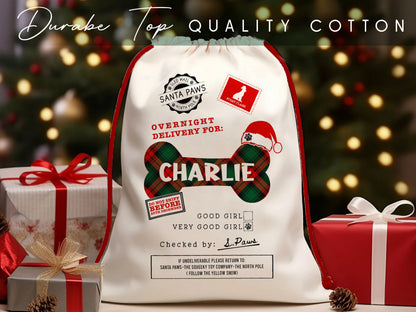 Personalized Christmas 2025 Gift Bag, Large Santa Sack Bags, Candy Santa Sack, Christmas Eve Box Gift Sack, Holiday Gift Sack Bag, Xmas Gift