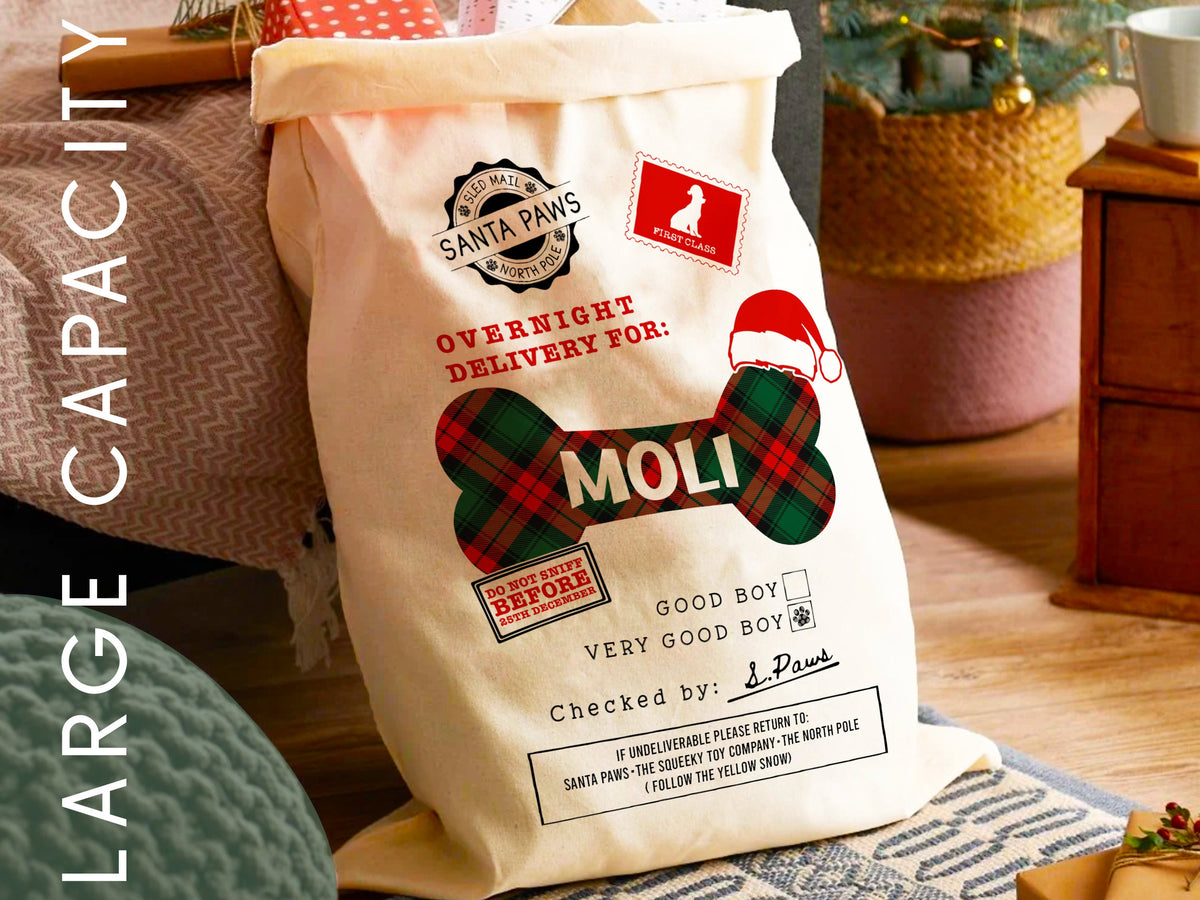 Personalized Christmas 2025 Gift Bag, Large Santa Sack Bags, Candy Santa Sack, Christmas Eve Box Gift Sack, Holiday Gift Sack Bag, Xmas Gift