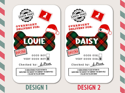 Personalized Christmas Santa Sack Bags, Personalized Stockings for Pet, Christmas Eve Box Gift Sack Holiday Gift Sack Bag, Xmas Gift for Dog