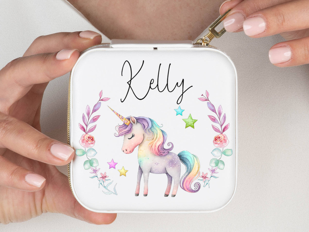 Personalized Unicorn Jewelry Box: Travel-Friendly Keepsake Organizer