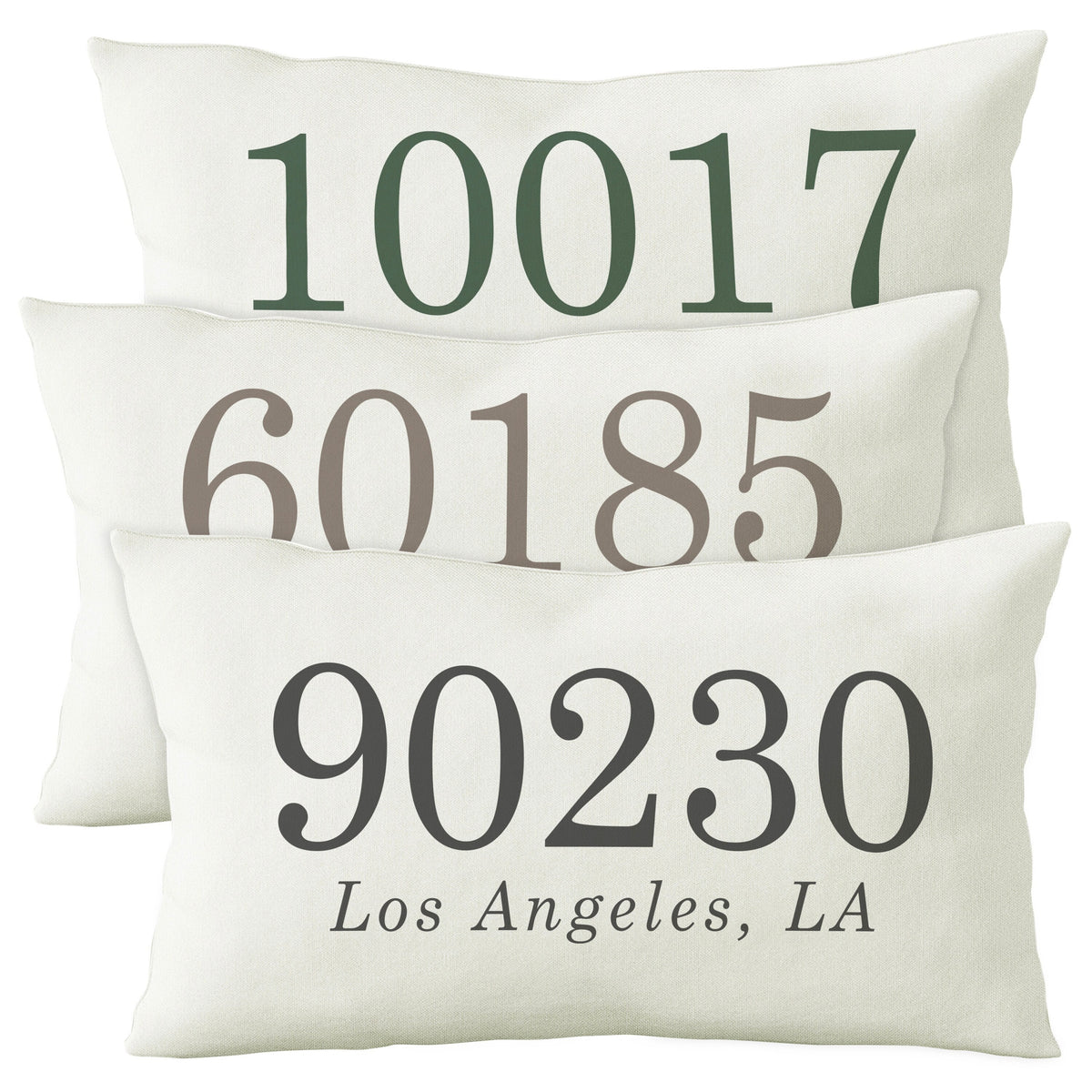 Zip Code Pillow, Housewarming gifts for Newlywed, Lumbar Pillow Cover for Family New Home Present, Custom Cushion Cover, Throw Pillow Case