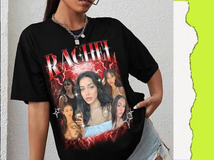 Custom Bootleg Rap Tee, Shirt with Face Photo, Bachelor Party Tshirt, Your Own Picture Idea, Personalized Birthday Friend Gift, Group Tshirt