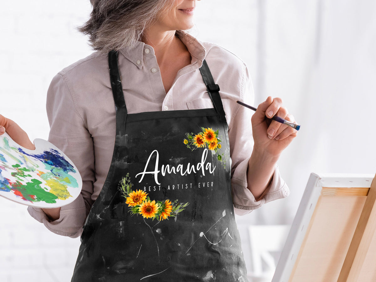 Personalized Apron, Women Custom Apron Mother's Day Gifts for Mom Grandma, Apron for Kitchen Gift, Birthday Gift for Mom, Housewarming Gift