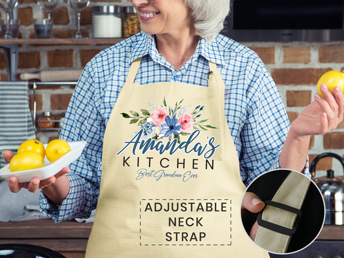 Personalized Apron for Women Gifts, Custom Family Apron Cooking Gift for Mothers Gifts, Customized Aprons for Kitchen Gifts for Mom Gifts