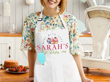 Personalized Apron, Women Custom Apron Mother's Day Gifts for Mom Grandma, Apron for Kitchen Gift, Birthday Gift for Mom, Housewarming Gift
