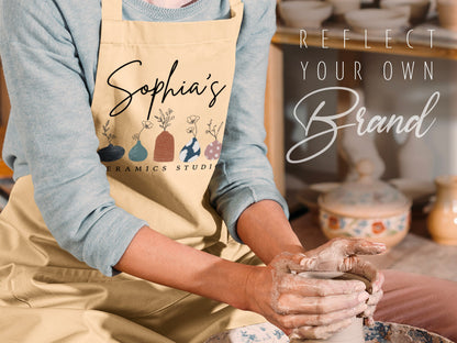 Personalized Apron, Women Custom Apron Mother's Day Gifts for Mom Grandma, Apron for Kitchen Gift, Birthday Gift for Mom, Housewarming Gift