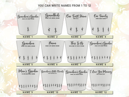 Grandmas Garden Gift for Grandma, Personalized Gifts for Mothers Day Gifts, Personalized Flower Pot, Birth Flower Mom Gifts from Daughter