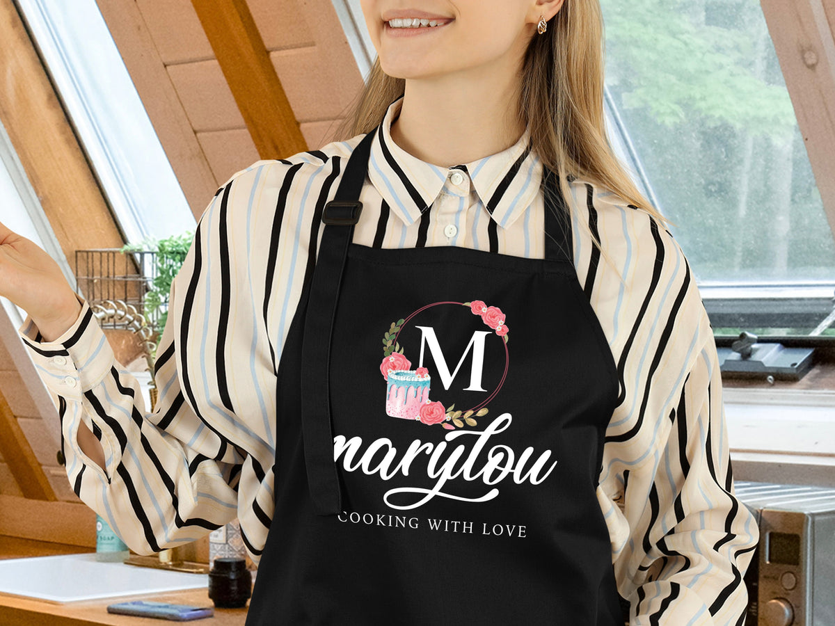Personalized Apron for Women Gifts, Custom Family Apron Cooking Gift for Mothers Gifts, Customized Aprons for Kitchen Gifts for Mom Gifts