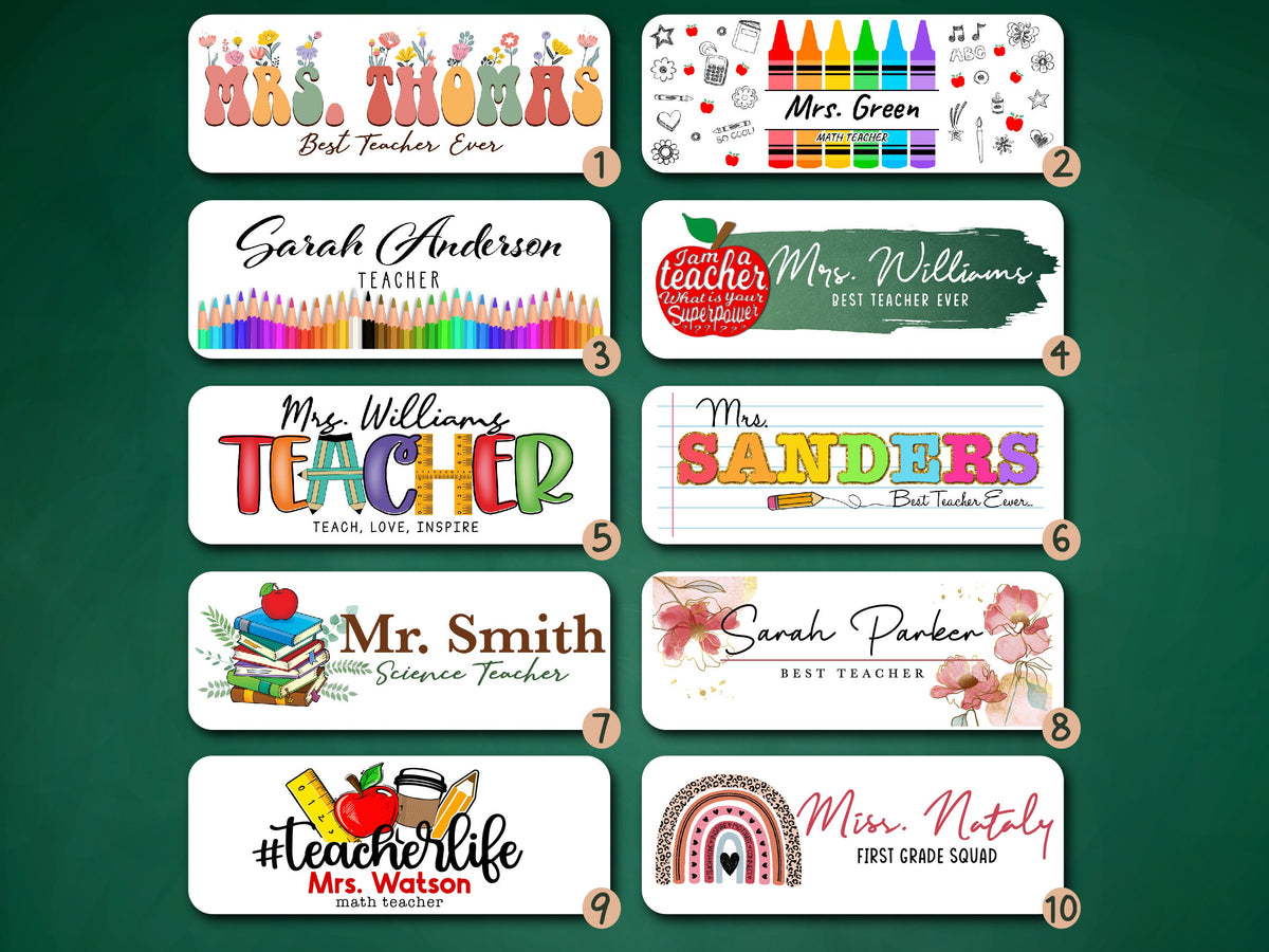 Custom Teacher Desk Name Plate, Personalized Teacher Gift, Acrylic Name Plate for Teacher, Teacher Gift for Back To School, End of Year Gift
