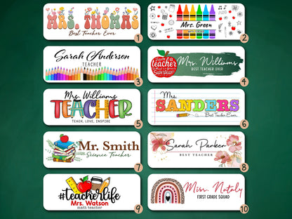 Custom Teacher Desk Name Plate, Personalized Teacher Gift, Acrylic Name Plate for Teacher, Teacher Gift for Back To School, End of Year Gift