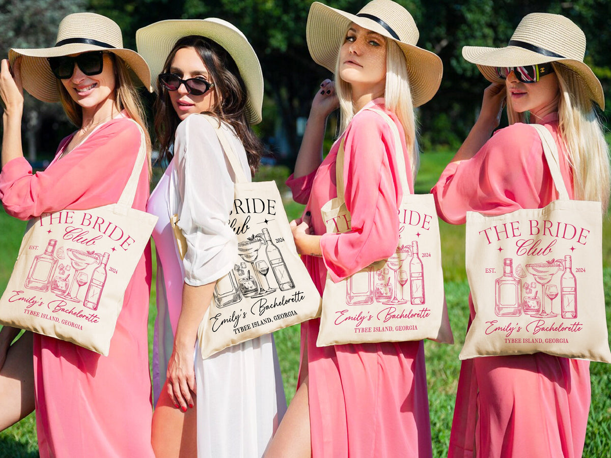 Bridesmaid Bag, Custom Bachelorette Bag for Bridesmaid, Beach Tote Bag for Girls Trip, Gifts for Bridesmaid Unique Bridesmaid Gift Idea