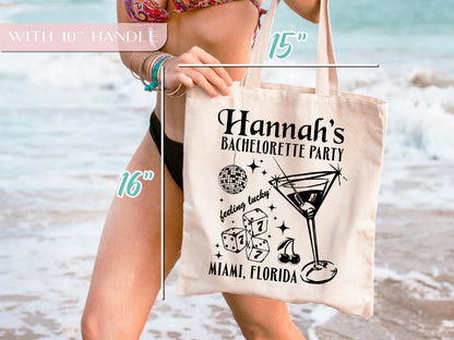 Bridesmaid Bag, Custom Bachelorette Bag for Bridesmaid, Beach Tote Bag for Girls Trip, Gifts for Bridesmaid Unique Bridesmaid Gift Idea
