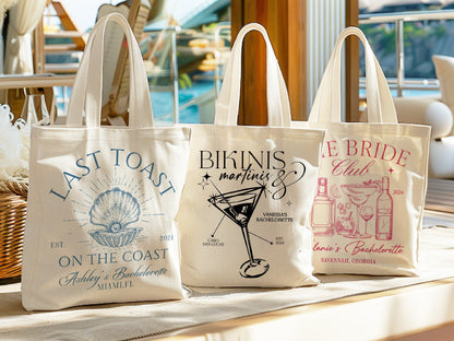Bridesmaid Bag, Custom Bachelorette Bag for Bridesmaid, Beach Tote Bag for Girls Trip, Gifts for Bridesmaid Unique Bridesmaid Gift Idea