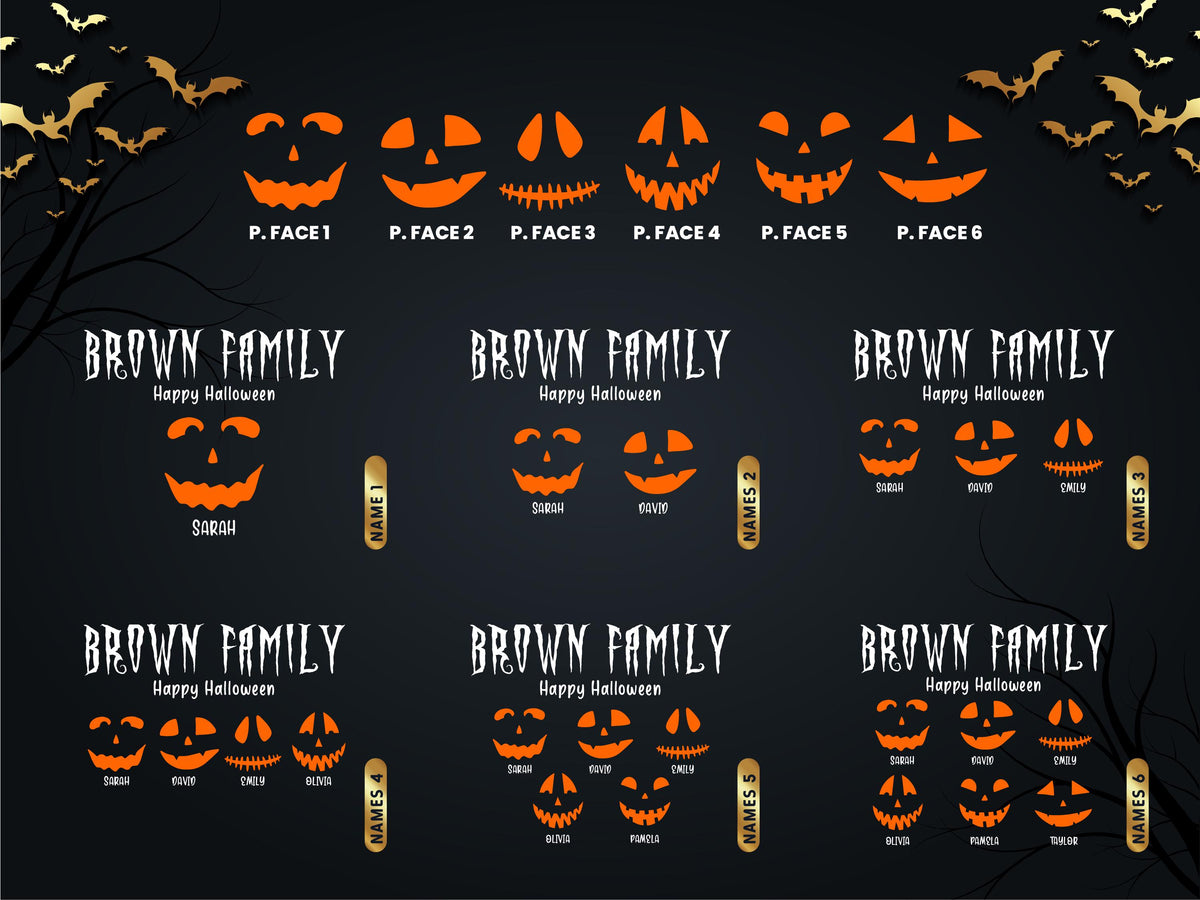 Personalized Halloween Candy Bowl: Custom Family Names & Spooky Icons
