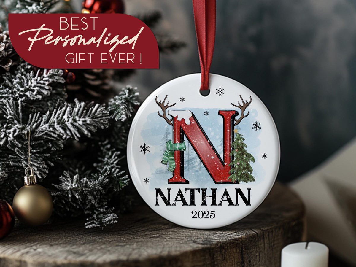 Custom Name Ornament, Personalized Christmas Ornament, Letter Ornament, 2026 Family Ornament, Personalize Family Keepsake, Monogram Ornament