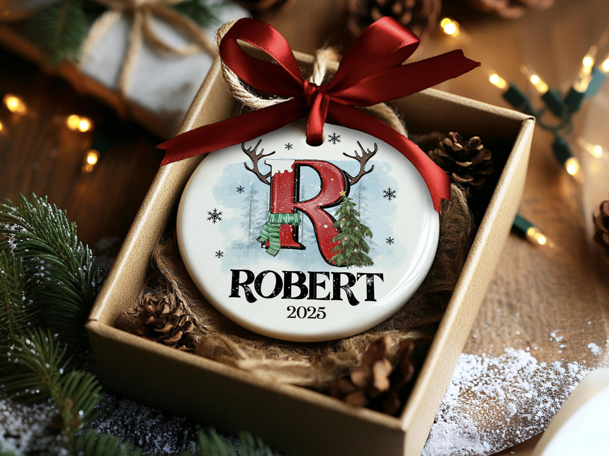 Custom Name Ornament, Personalized Christmas Ornament, Letter Ornament, 2026 Family Ornament, Personalize Family Keepsake, Monogram Ornament