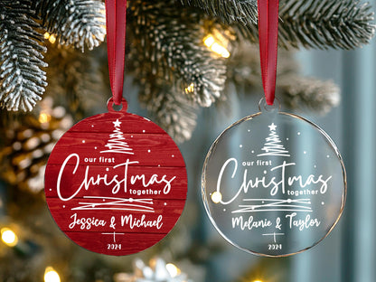 Our First Christmas Together Ornament for Christmas Gift, First Married Christmas Ornament for Christmas Tree Wedding Ornament Newlywed Gift