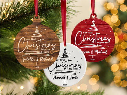Our First Christmas Together Ornament for Christmas Gift, First Married Christmas Ornament for Christmas Tree Wedding Ornament Newlywed Gift