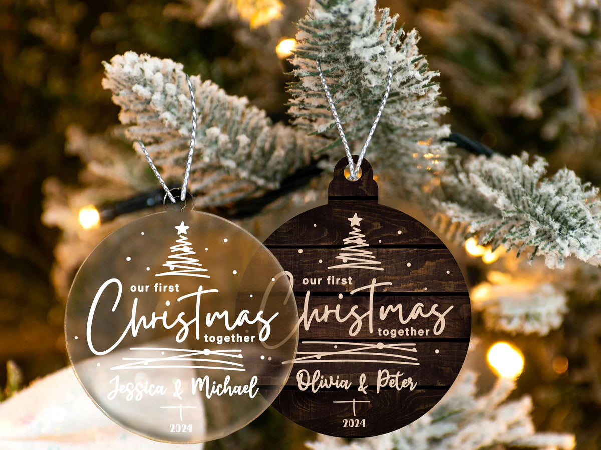 Our First Christmas Together Ornament for Christmas Gift, First Married Christmas Ornament for Christmas Tree Wedding Ornament Newlywed Gift