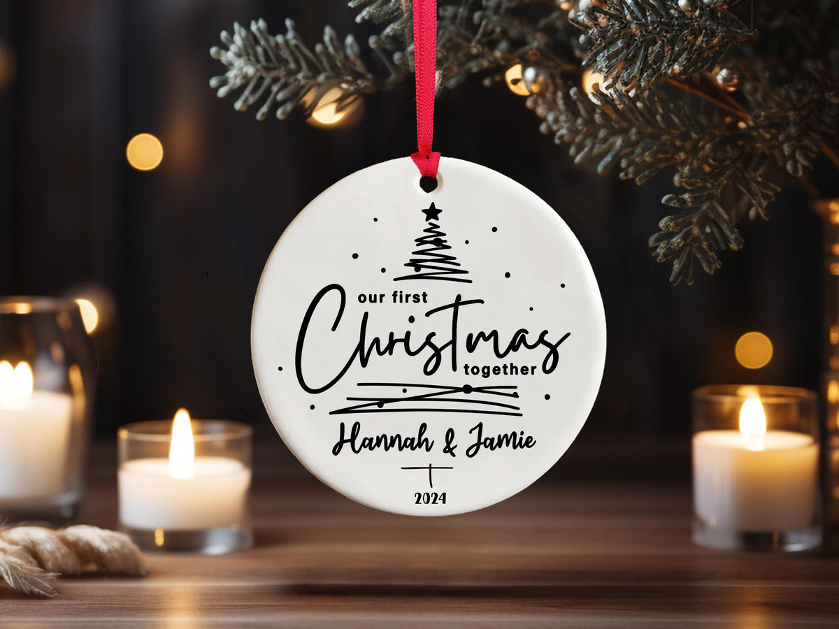 Our First Christmas Together Ornament for Christmas Gift, First Married Christmas Ornament for Christmas Tree Wedding Ornament Newlywed Gift