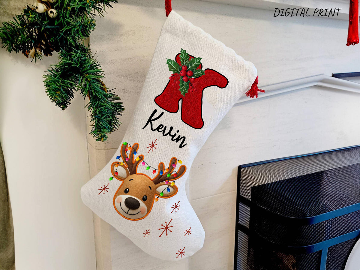 Personalized Christmas Stockings For Family Christmas Gifts, Custom Family Stocking For Christmas Decoration, Monogram Stocking with Name