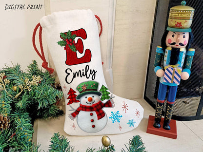 Personalized Christmas Stockings For Family Christmas Gifts, Custom Family Stocking For Christmas Decoration, Monogram Stocking with Name