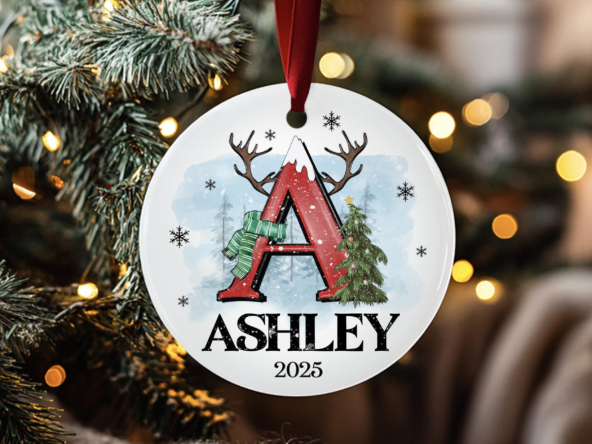 Custom Name Ornament, Personalized Christmas Ornament, Letter Ornament, 2026 Family Ornament, Personalize Family Keepsake, Monogram Ornament