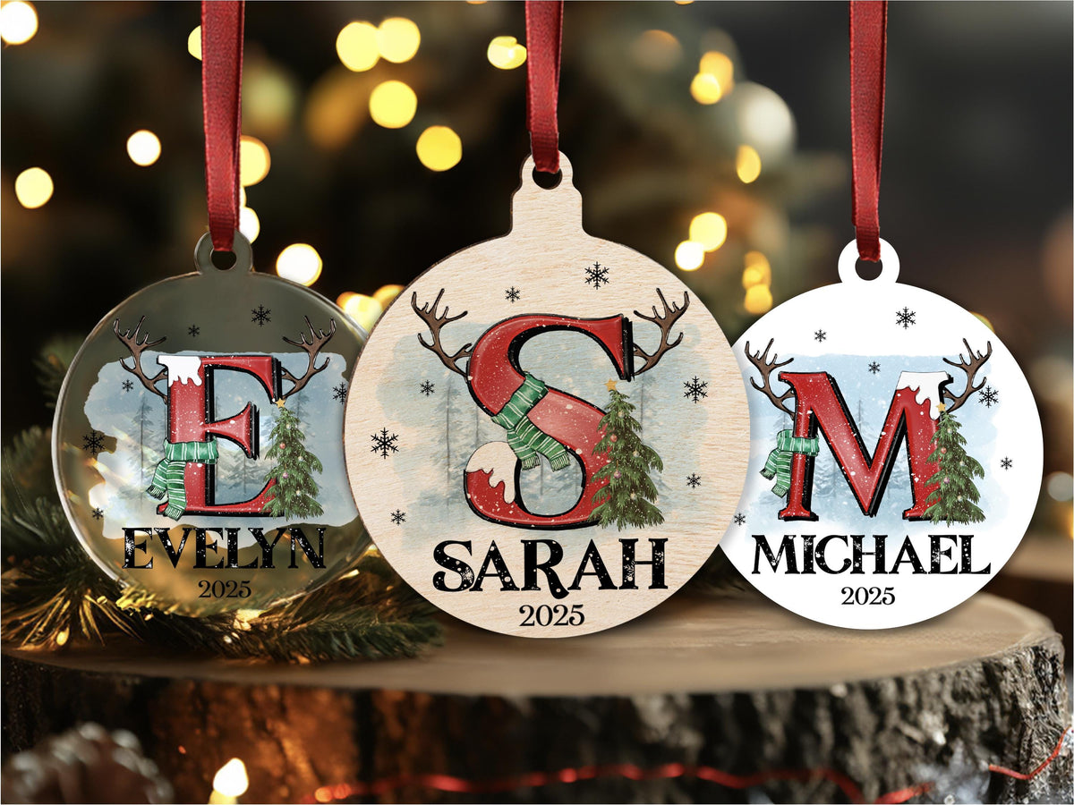 Custom Name Ornament, Personalized Christmas Ornament, Letter Ornament, 2026 Family Ornament, Personalize Family Keepsake, Monogram Ornament